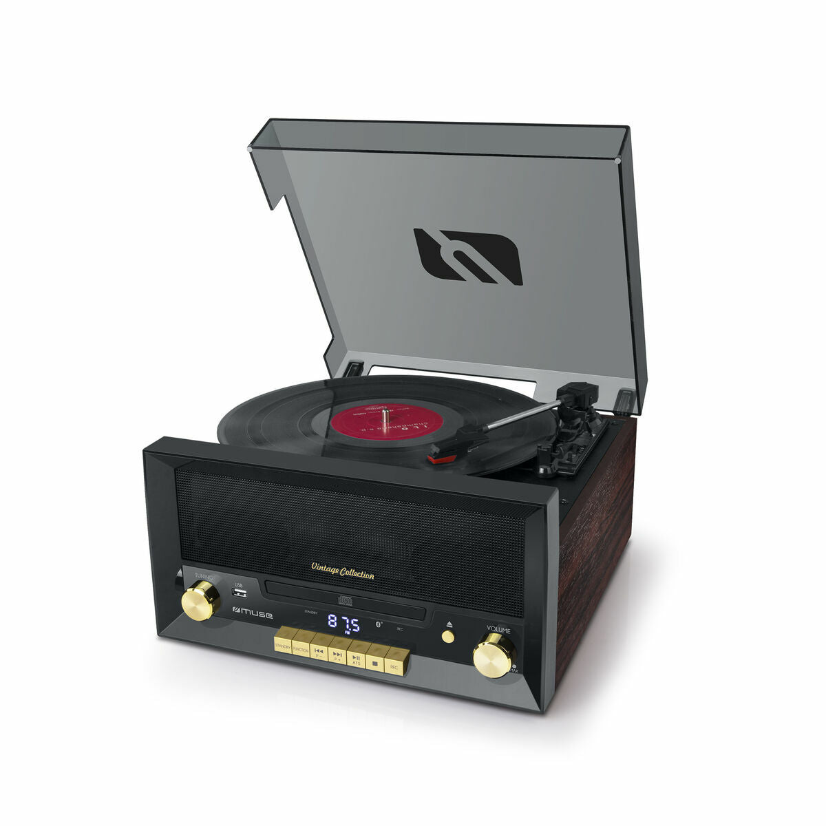 Record Player Mustek Brown Black-0