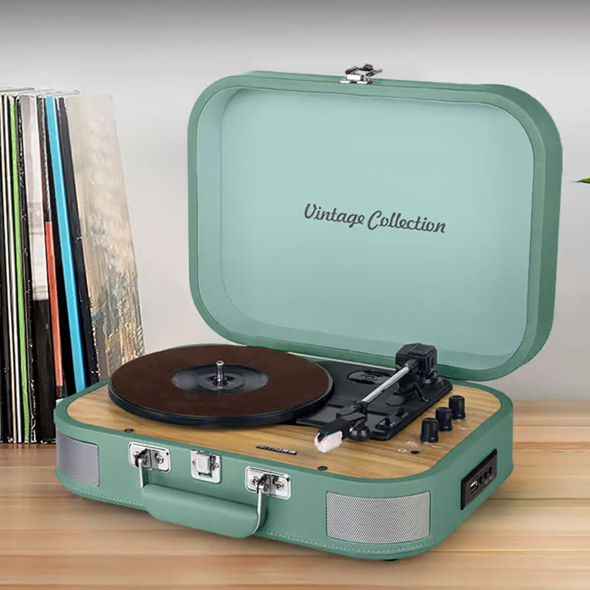 Record Player Muse MT-201WG Green Turquoise-3